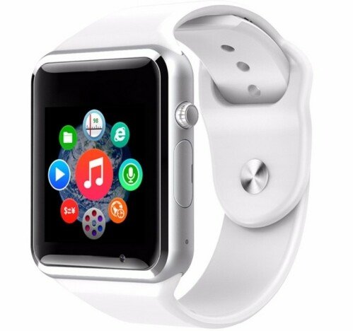 Ceas Smartwatch cu Telefon iUni A100i, BT, LCD 1.54 Inch, Camera, Alb + Card MicroSD 4GB Cadou