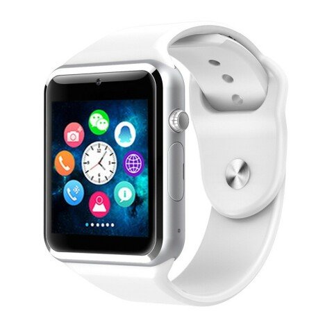 Ceas Smartwatch cu Telefon iUni A100i, BT, LCD 1.54 Inch, Camera, Alb + Card MicroSD 4GB Cadou